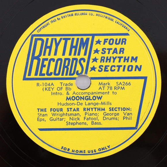 The Four Star Rhythm Section, Moonglow / Oh Lady Be Good -1945 10" 78 rpm Record - Picture 1 of 6